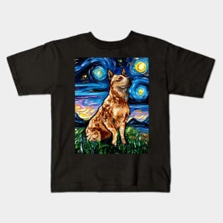 Red Heeler Night Kids T-Shirt